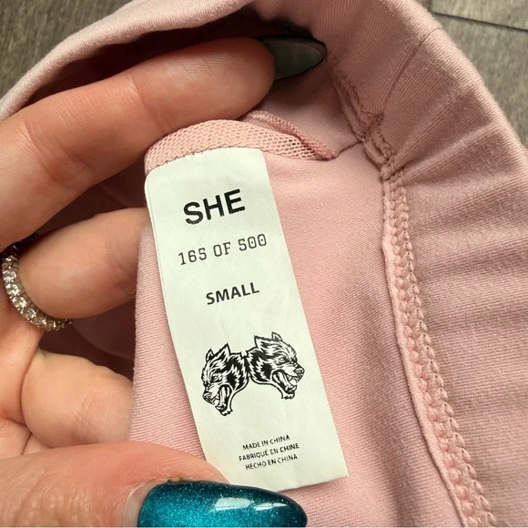 Darc Sport - Pink Exclusive 1 of 500 Wolves Bra and Scrunch Bottom Shorts Set - Picture 6 of 6